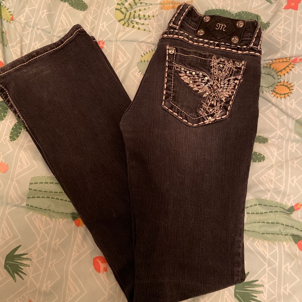 Black/ dark wash miss me